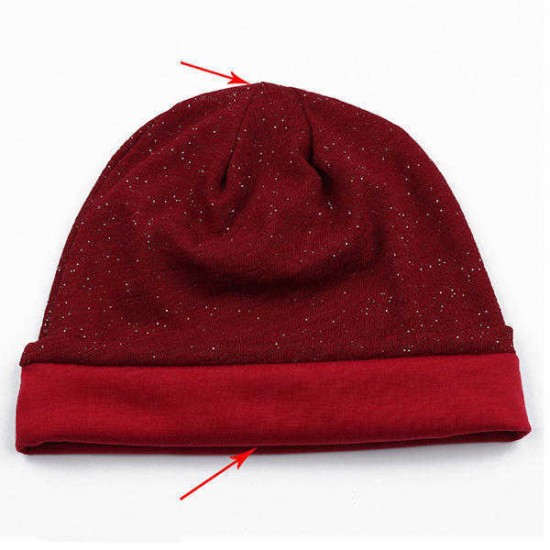 Women Autumn Warm Beanies Cap Solid Color Flexible Hip-hop Skullies Bonnet