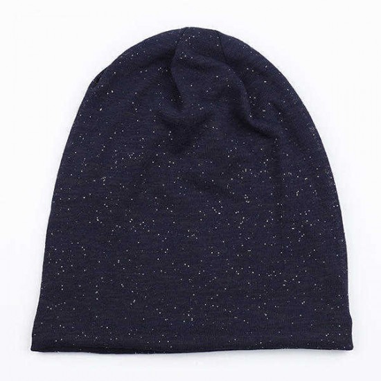 Women Autumn Warm Beanies Cap Solid Color Flexible Hip-hop Skullies Bonnet