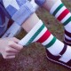 Women Autumn Warm Striped Cotton Middle Tube Socks Casual Sports Breathable Socks