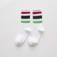 Women Autumn Warm Striped Cotton Middle Tube Socks Casual Sports Breathable Socks