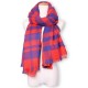 Women Autumn Winter Grid Long Wool Scarf Shawl