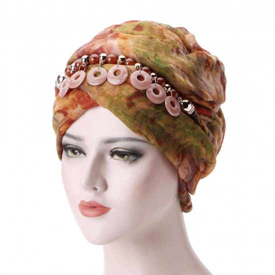 Women Bali Yarn Necklace Scarf Ethnic Tie Turban Cap Arab Wrap Scarf