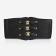 Women Black Super Wide Elastic Waistband Bellt Accessories Waist Belt