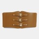 Women Black Super Wide Elastic Waistband Bellt Accessories Waist Belt