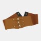 Women Black Super Wide Elastic Waistband Bellt Accessories Waist Belt