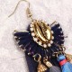 Women Bohemian Earrings Luxury Gold Plated Suede Tassel Pendant Elegant Feather Ear Drop Boho Gift