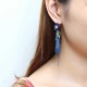 Women Bohemian Earrings Unique Flower Tassel Pendant Piercing Long Ear Drop Gold Plated Boho Jewelry