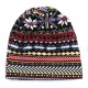 Women Bohemian Ethnic Multi-purpose Print Beanie Hat Scarf Double Layers Skullcap