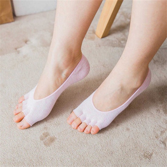 Women Breathable Anti-skid Cotton Yoga Socks