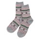 Women Breathable Cotton Ethnic Jacquard Middle Tube Socks