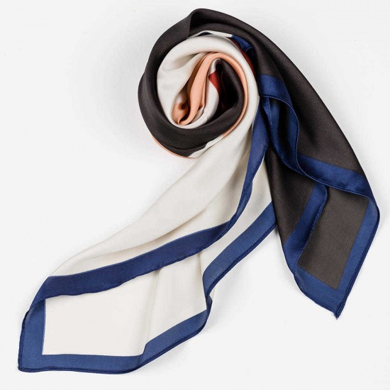 Women Business Silk Scarves Graphic Print Neckerchief Female Satin Hair Scarf Wrap Headscarf Ties