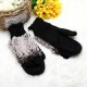 Women Cartoon Hedgehog Gloves Knitting Thickening Cute Mouse Gloves Winter Girls Finger Mittens