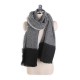 Women Cashmere Warm Striped Patchwork Scarf Winter Outdoor Windproof Scarves