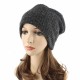 Women Casual Autumn Warm Knitting Hat Outdoor Solid Skullies Beanies Cap