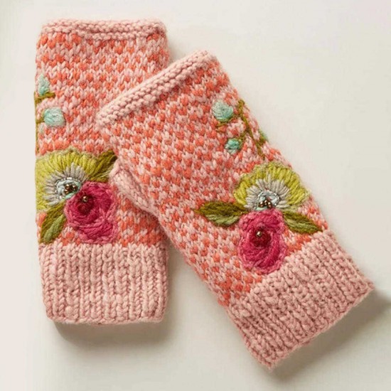 Women Casual Knit Glove Handwarmers