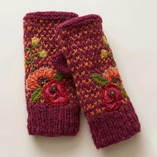 Women Casual Knit Glove Handwarmers