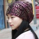 Women Casual Lace Breathable Rhinestone Beanie Cap Vintage Earmuffs Flexible Turban Hat