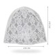 Women Casual Lace Cotton Double Layers Chemical Turban Outdoor Hollow Out Beanie Cap