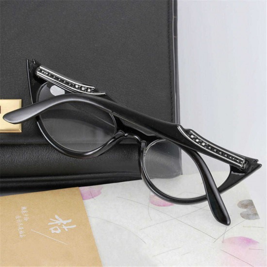 Women Casual Resin Reading Glasses Fashion Leopard Cat Eye Presbyopic Glasses