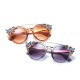 Women Cat Eye Crystal Frame Anti-UV Sun Glassess Vintage Outdooors Eye Wear