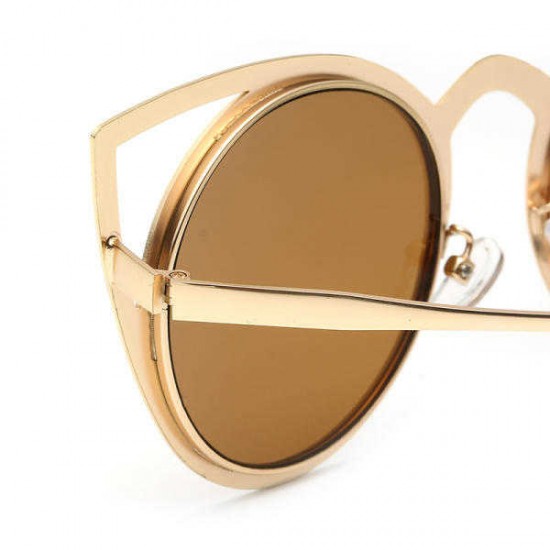 Women Cat Eye Mirror Colorful Lens Sun Glassess Vintage Eyewear Women Cat Eye Mirror Colorful Lens Sun Glassess Vintage Eyewear