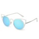 Women Cat Eye Mirror Colorful Lens Sun Glassess Vintage Eyewear Women Cat Eye Mirror Colorful Lens Sun Glassess Vintage Eyewear
