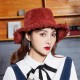 Women Chenille Foldable Bucket Hat Bow Fisheman Hat