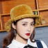 Women Chenille Foldable Bucket Hat Bow Fisheman Hat