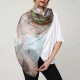 Women Chinese Ink Painting Cotton and linen Scarves Summer Outdoor Causal Long Scarf