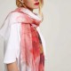 Women Chinese Ink Painting Cotton and linen Scarves Summer Outdoor Causal Long Scarf