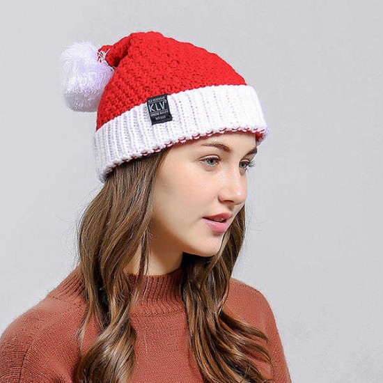 Women Christmas Knitted Hat Soft Slouchy Beanie Hat For Christmas Gift