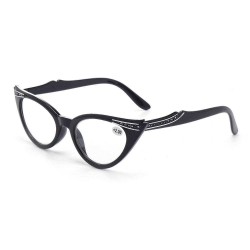 Women Classic Reading Retro Glasses Cat Eye Style Diamond Leopard Diopter Presbyopic Glasses