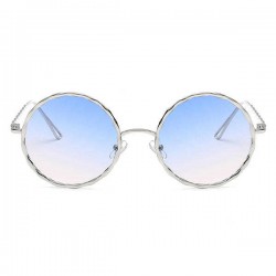 Women Classic Round Metal Frame UV400 Protection Sunglasses Casual Colorful Lens Eyewear