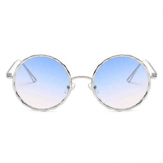 Women Classic Round Metal Frame UV400 Protection Sunglasses Casual Colorful Lens Eyewear