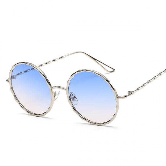 Women Classic Round Metal Frame UV400 Protection Sunglasses Casual Colorful Lens Eyewear