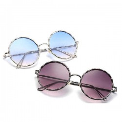 Women Classic Round Metal Frame UV400 Protection Sunglasses Casual Colorful Lens Eyewear