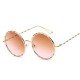 Women Classic Round Metal Frame UV400 Protection Sunglasses Casual Colorful Lens Eyewear