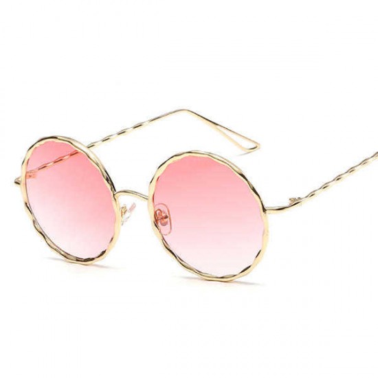 Women Classic Round Metal Frame UV400 Protection Sunglasses Casual Colorful Lens Eyewear