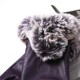 Women Cold Winter Warm Thick Rabbit Fur PU Leather Texting Screen Waterproof Windproof Ski Gloves