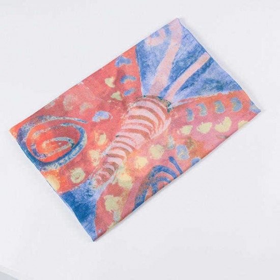 Women Colorful Butterfly Summer Scarf Fashion Printing Cotton Causal Outdoor Beach Shawl