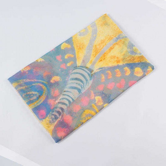 Women Colorful Butterfly Summer Scarf Fashion Printing Cotton Causal Outdoor Beach Shawl