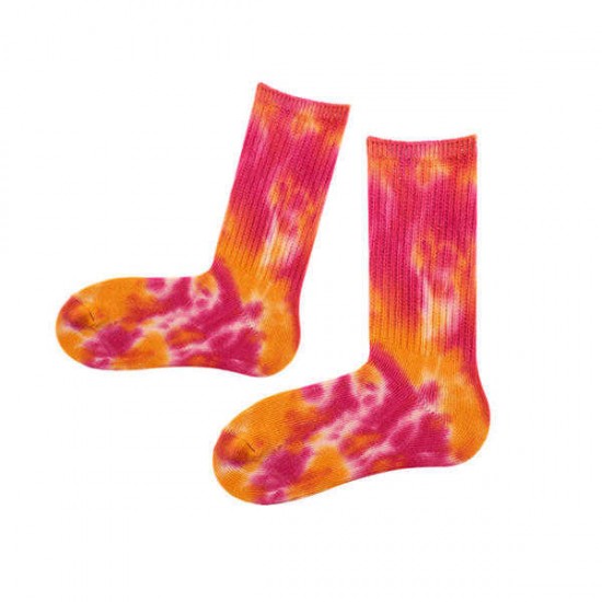 Women Colorful Cotton Long Tube Socks Casual Thick Warm Printing Socks