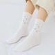 Women Combed Cotton Athletic Socks Indoor Floral Breathable Deodorization Floor Tube Sock