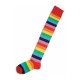 Women Comfortable Beautiful Soft Casual Over Knee Socks Rainbow Thigh Long Striped Stockings