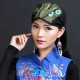 Women Cotton And Linen Embroidery Peacock Feather Headpiece Folk-Custom Hat