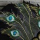 Women Cotton And Linen Embroidery Peacock Feather Headpiece Folk-Custom Hat