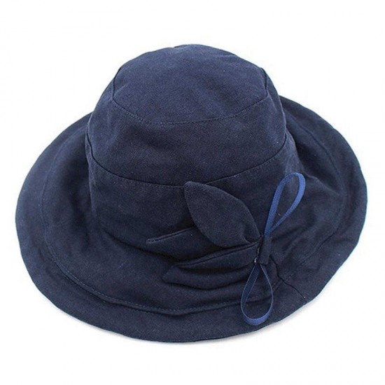 Women Cotton And Linen Sun Protection Bucket Hat Outdoor Breathable Fishing Hat