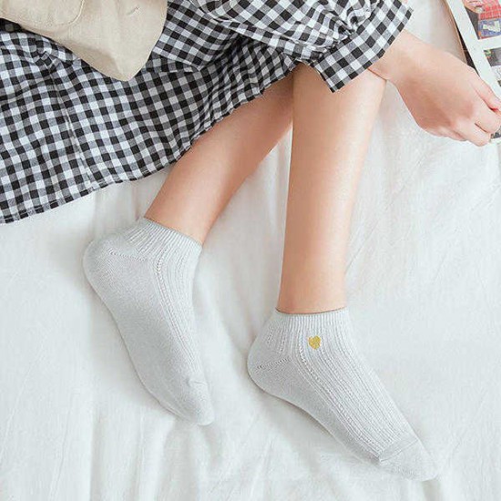 Women Cotton Breathable Boat Socks Antiskid Good Elastic Ankle Socks