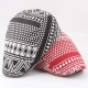 Women Cotton Breathable Outdoor Beret Caps Geometric Patterns Causal Sunscreen Forward Hat