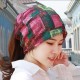 Women Cotton Breathable Thin Casual Beanie Cap Vintage Earmuffs Flexible Bonnet